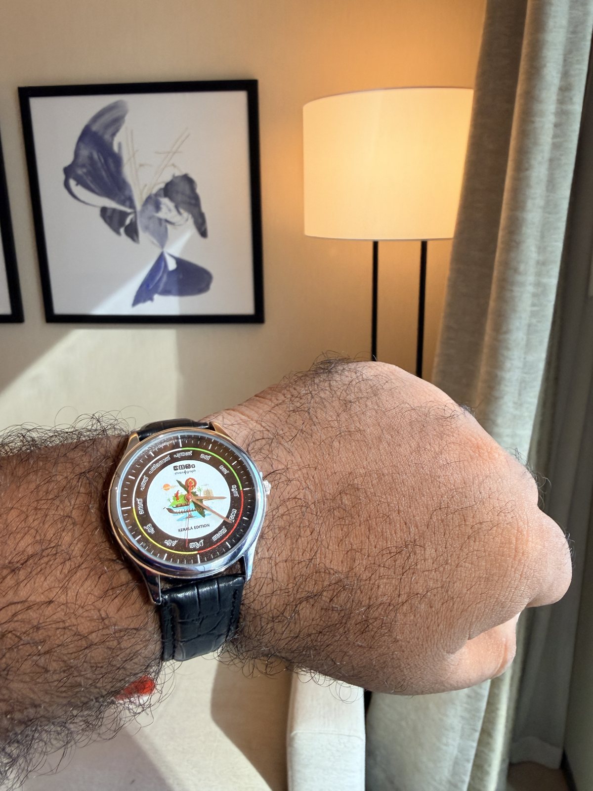 Kerala Edition worn on the wrist at home